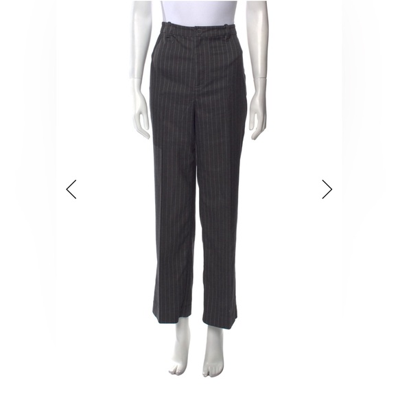 Reformation Freddie Gray Pinstripe Dress Work Pants Size 8 - Picture 5 of 11